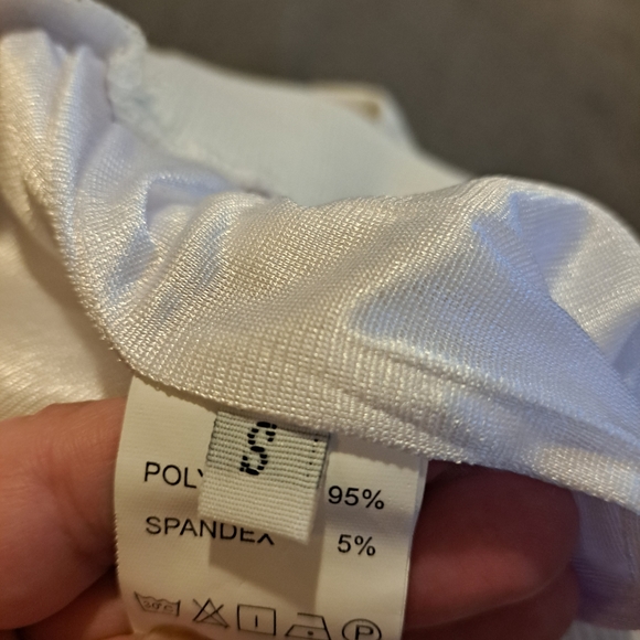 Orange Juice The Brand White Ribbed Stretch 2 Piece Skirt & Halter Small - Picture 5 of 6